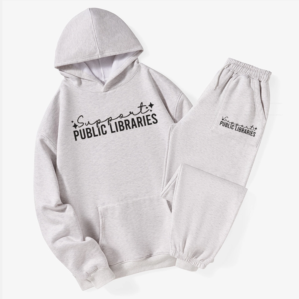 Pagewings Public Libraries Unisex Fleece Hoodie Set