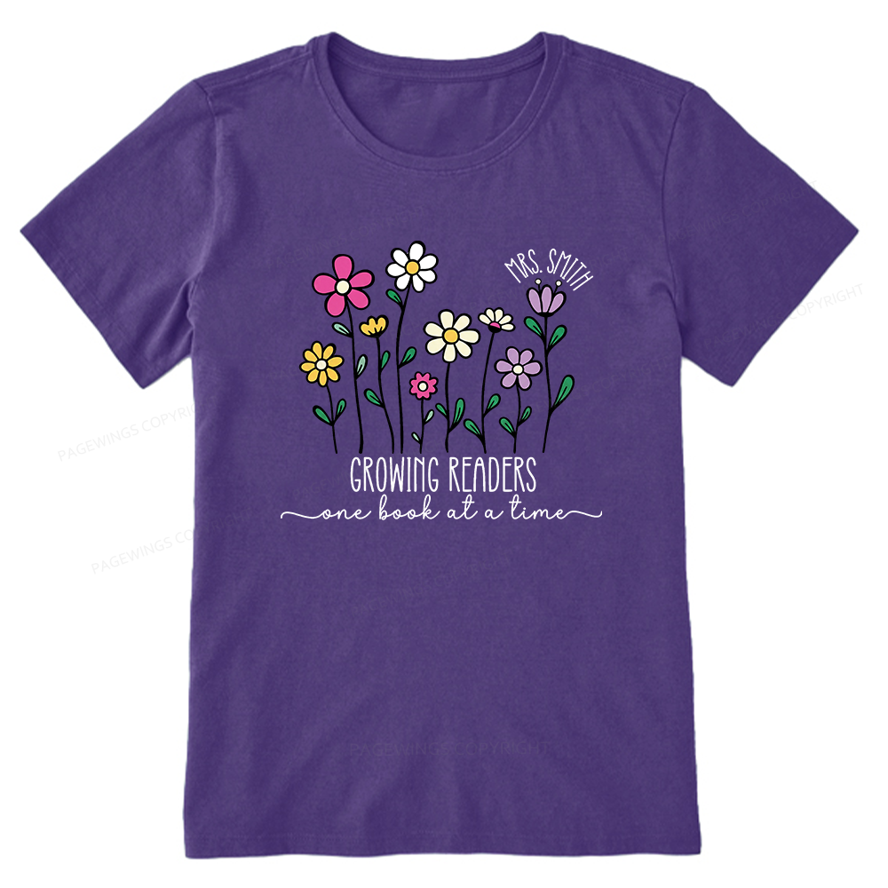 Pagewings Personalized Reading Teacher Bookish Unisex Classic T-shirt