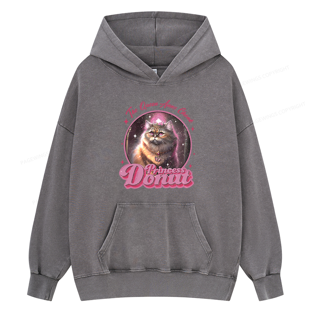 Pagewing Princess Donut Unisex Washed Hoodie