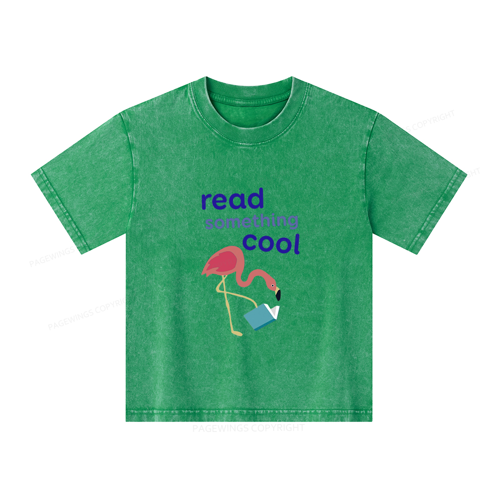 Pagewings Reading Something Cool Unisex Kids Washed T-shirt