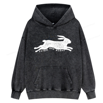 Pagewings Fiver Was Right Unisex Washed Hoodie