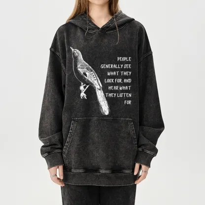 Pagewings To Kill a Mockingbird Unisex Washed Hoodie