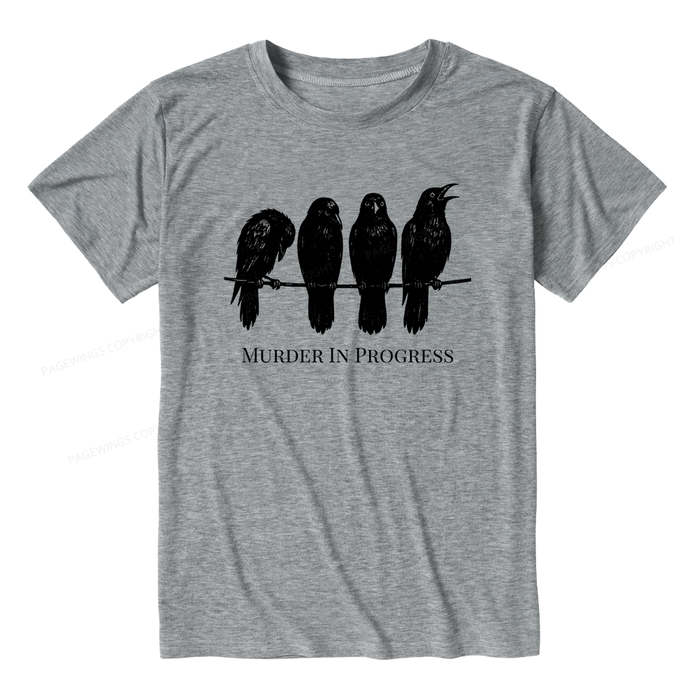 Pagewings Murder In Progress Unisex Heather T-Shirt