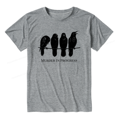 Pagewings Murder In Progress Unisex Heather T-Shirt
