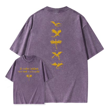 Pagewings Fantasy Reading Unisex Washed T-shirt