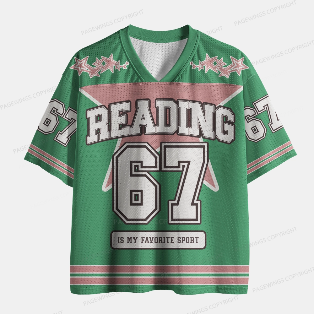 Pagewings Reading Is My Favorite Sport Unisex Mesh Jersey