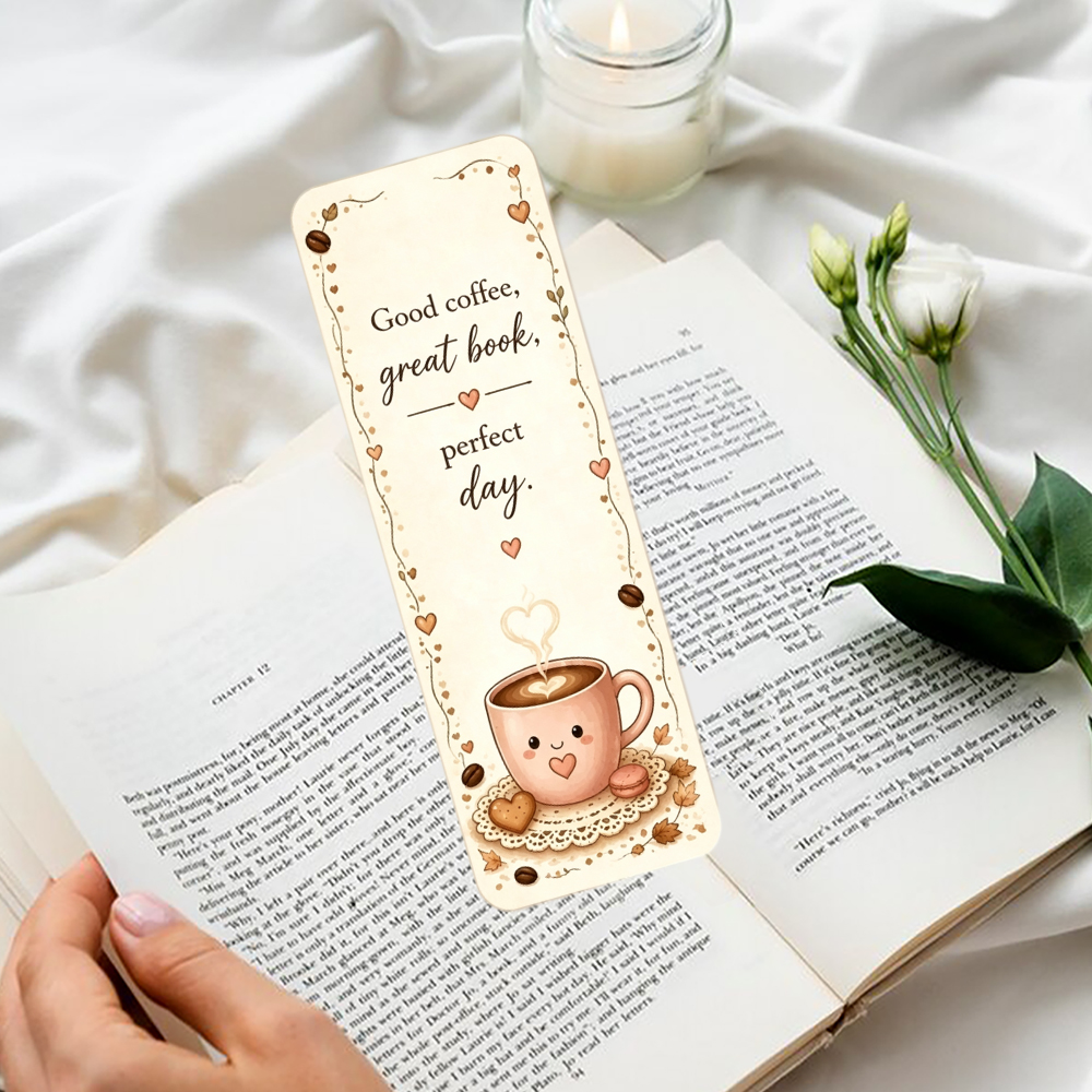 Pagewings Good Coffee Great Book Perfect Day Bookmark