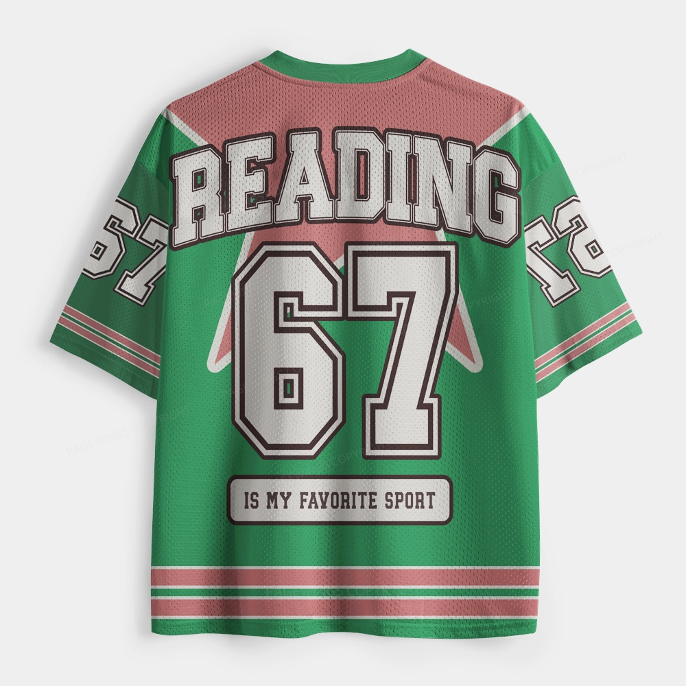 Pagewings Reading Is My Favorite Sport Unisex Mesh Jersey