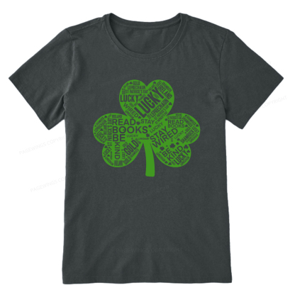 Pagewings St Patricks Day Shirt Lucky Reading Shirt Unisex Classic T-shirt