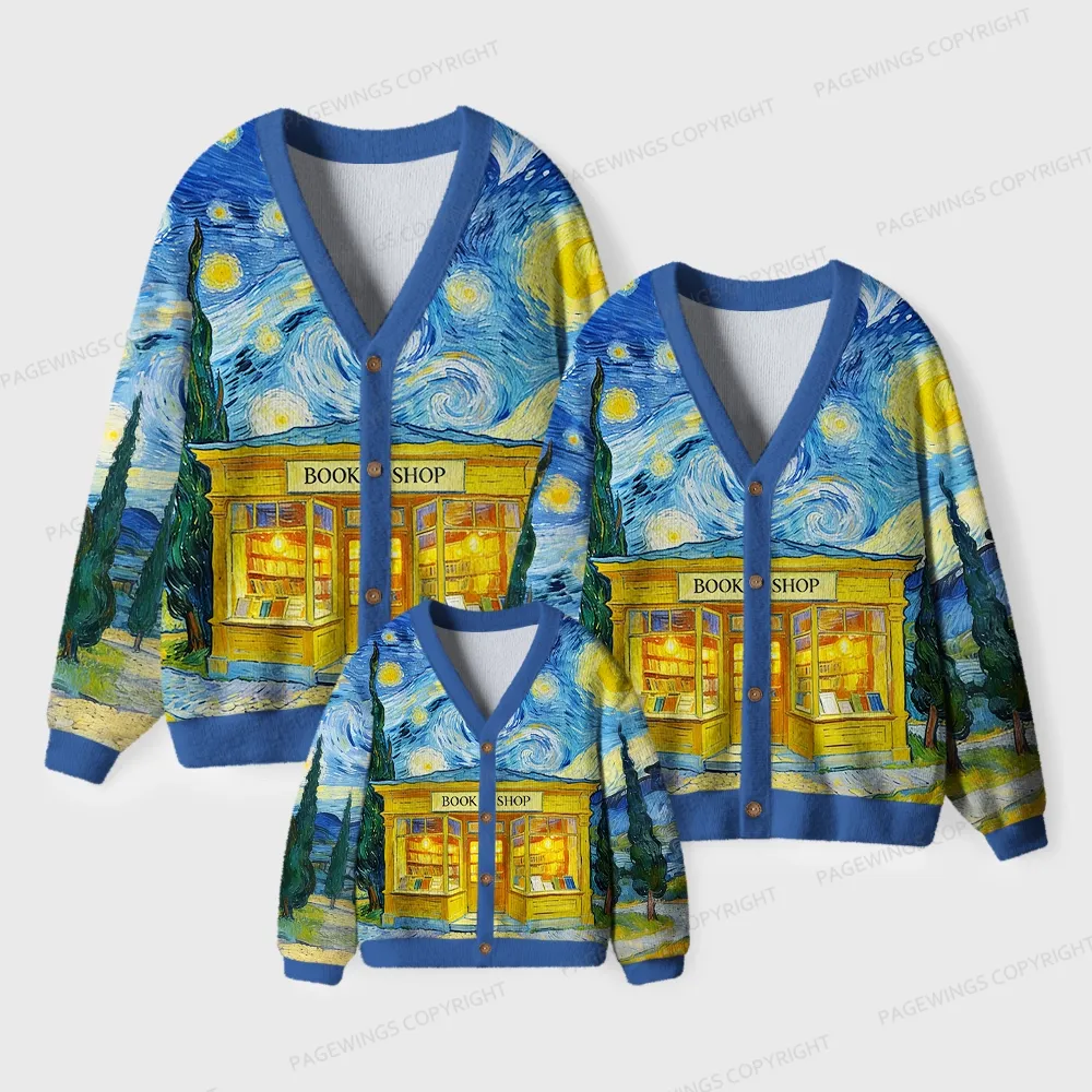 Pagewings Bookshop Unisex Ugly Cardigan Sweaters
