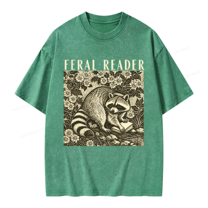 Pagewings Feeling Feral Unisex Washed T-shirt
