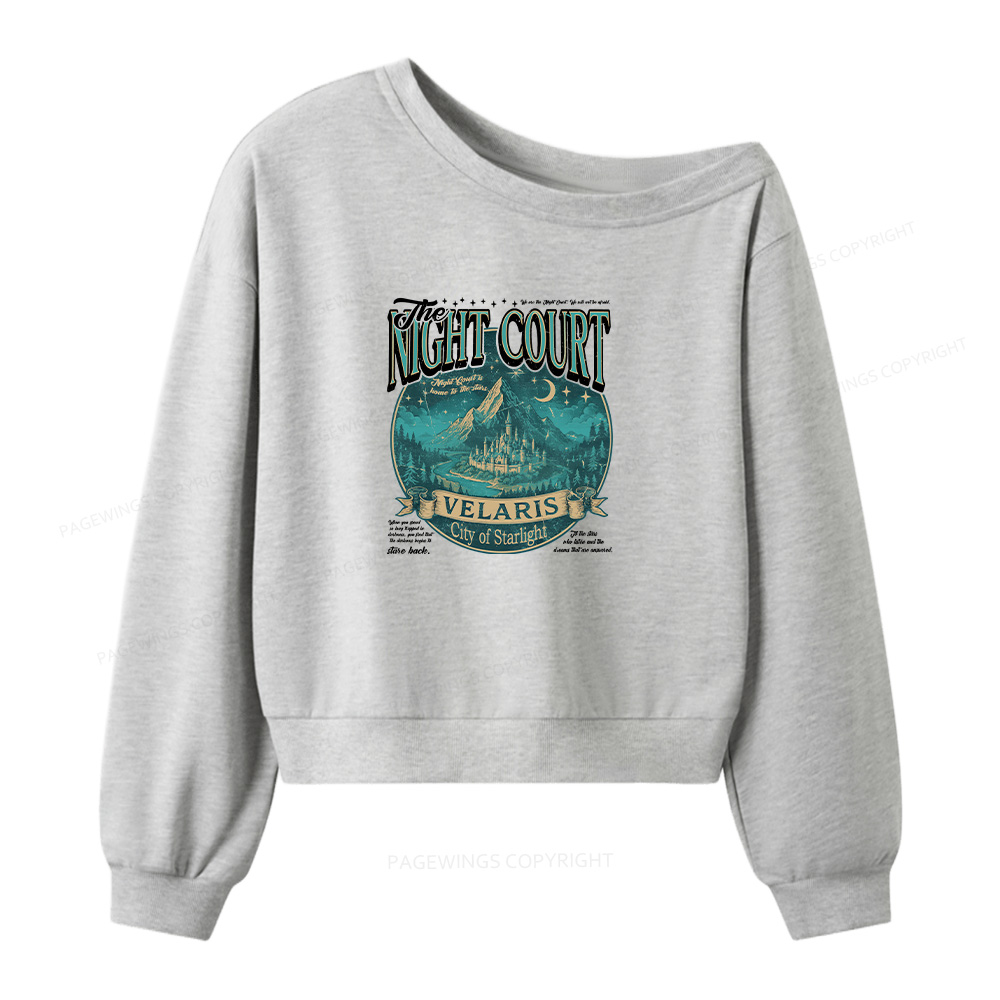Pagewings The Night Court Women Off  Shoulder Sweatshirt