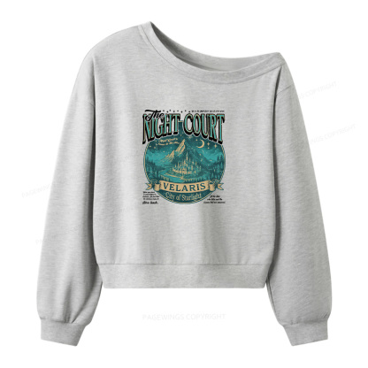 Pagewings The Night Court Women Off  Shoulder Sweatshirt