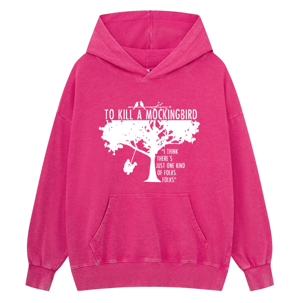 Pagewings To Kill a Mockingbird Unisex Washed Hoodie