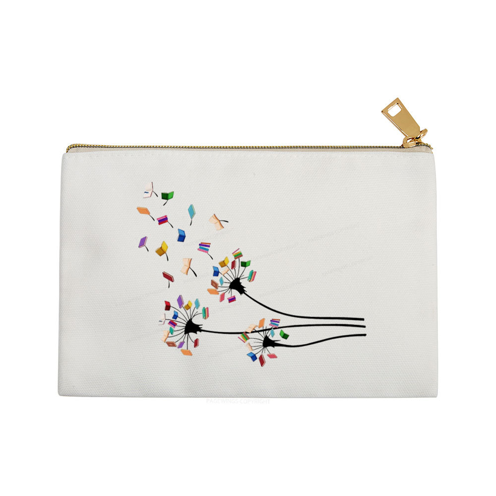 Pagewings Cute Dandelion Books Flower Fly Pouch