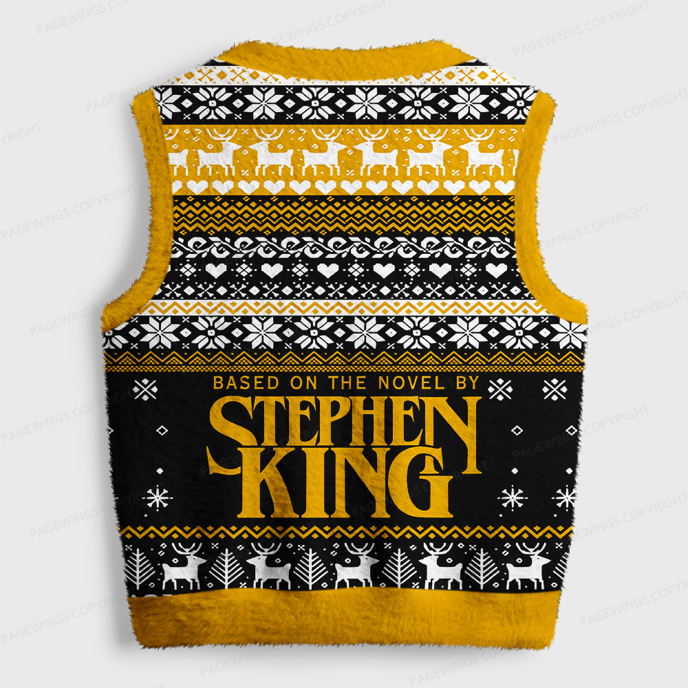 Pagewings Stephen King Women's V-Neck Ugly Knit Vest