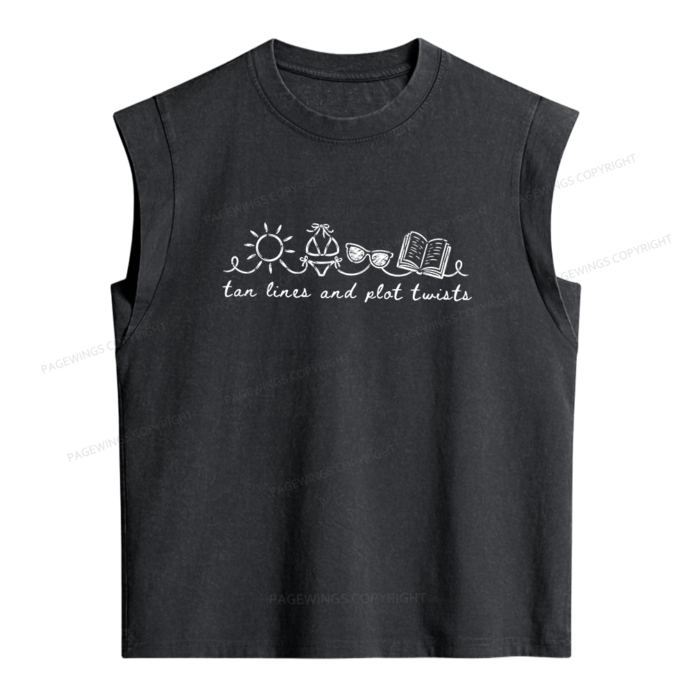 Pagewings Summer Reading Women's Washed Tank Top