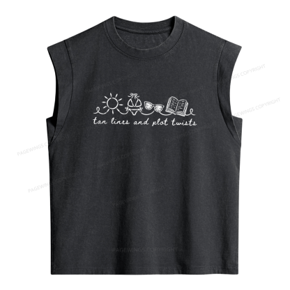 Pagewings Summer Reading Women's Washed Tank Top