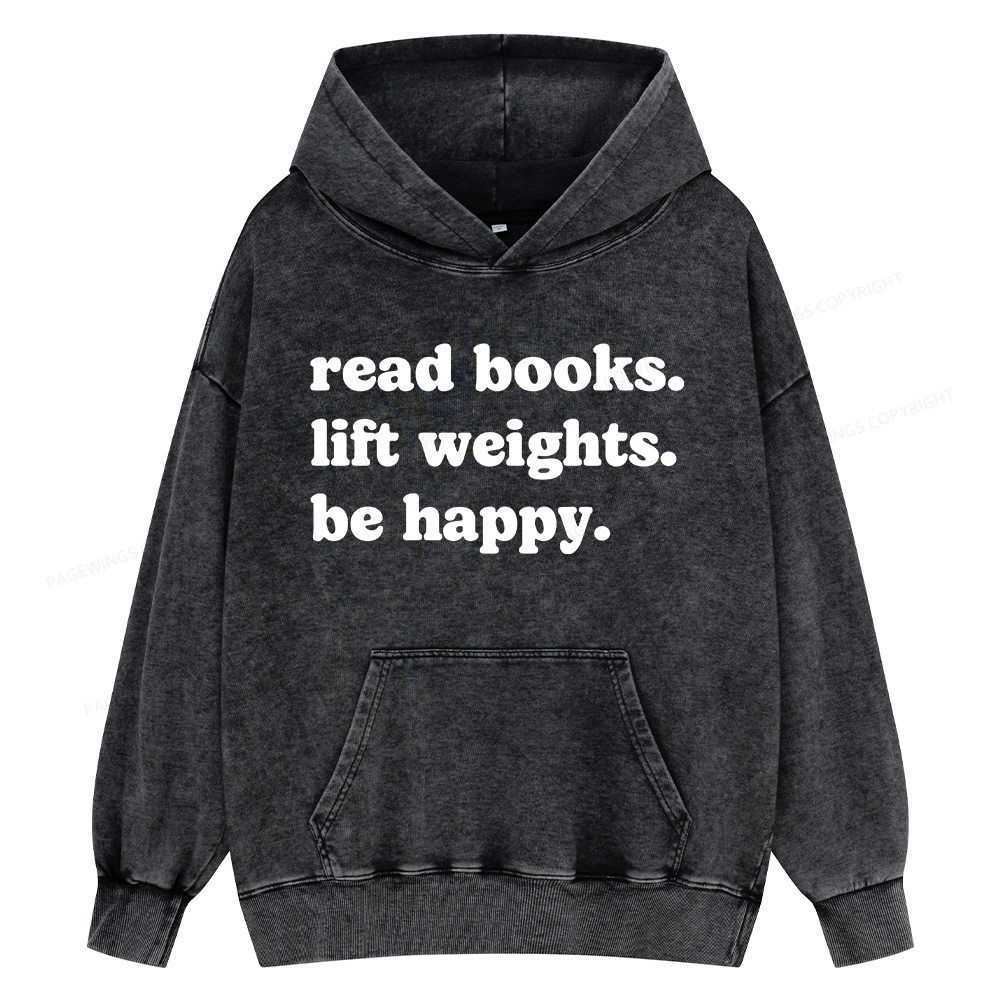 Pagewings Book Lover Gym Unisex Washed Hoodie