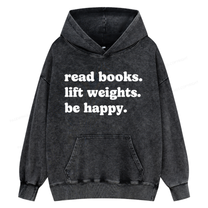 Pagewings Book Lover Gym Unisex Washed Hoodie