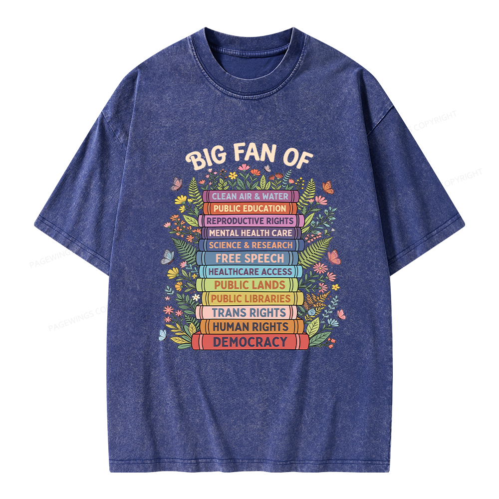 Pagewings Progressive Book Unisex Washed T-shirt