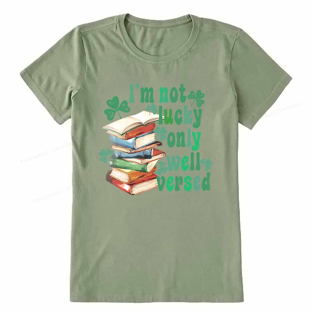 Pagewings St Patty Day Trendy Retro Book Shamrock Shirt Unisex Classic T-shirt