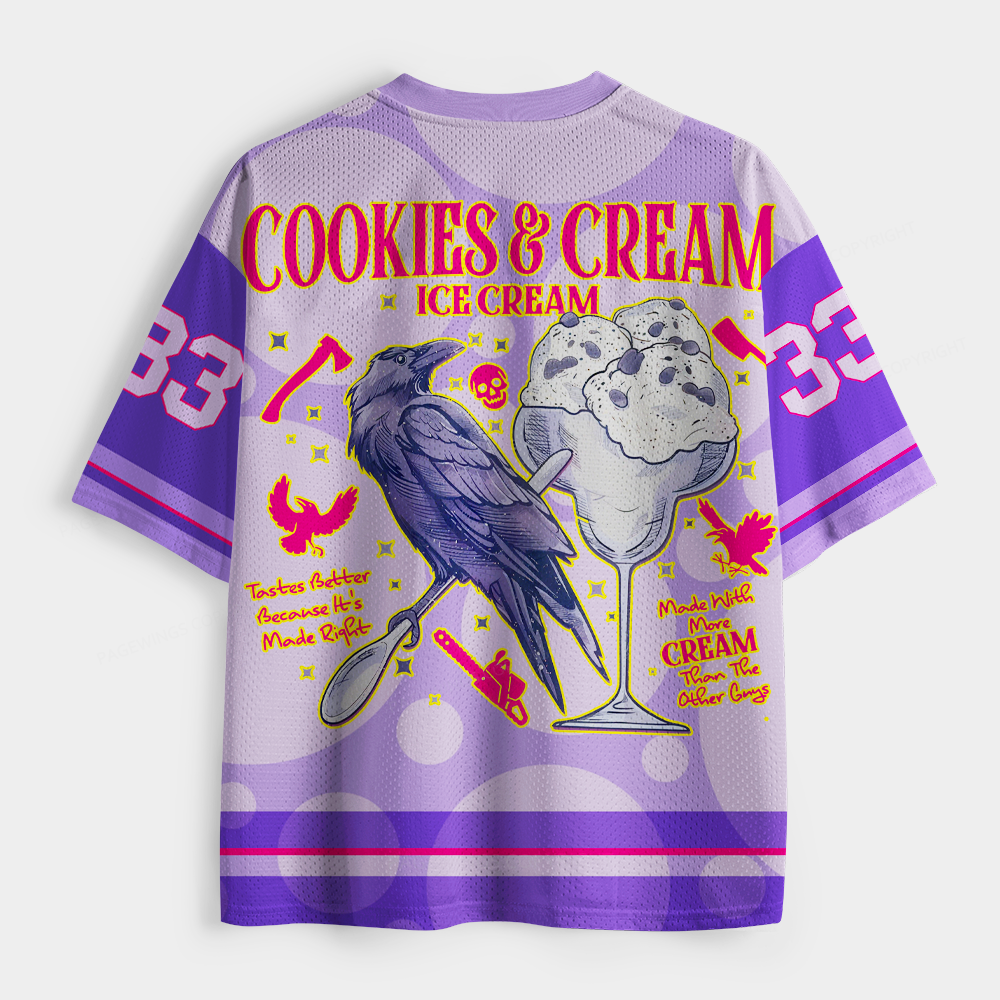 Pagewings Ice Cream Unisex Mesh Jersey
