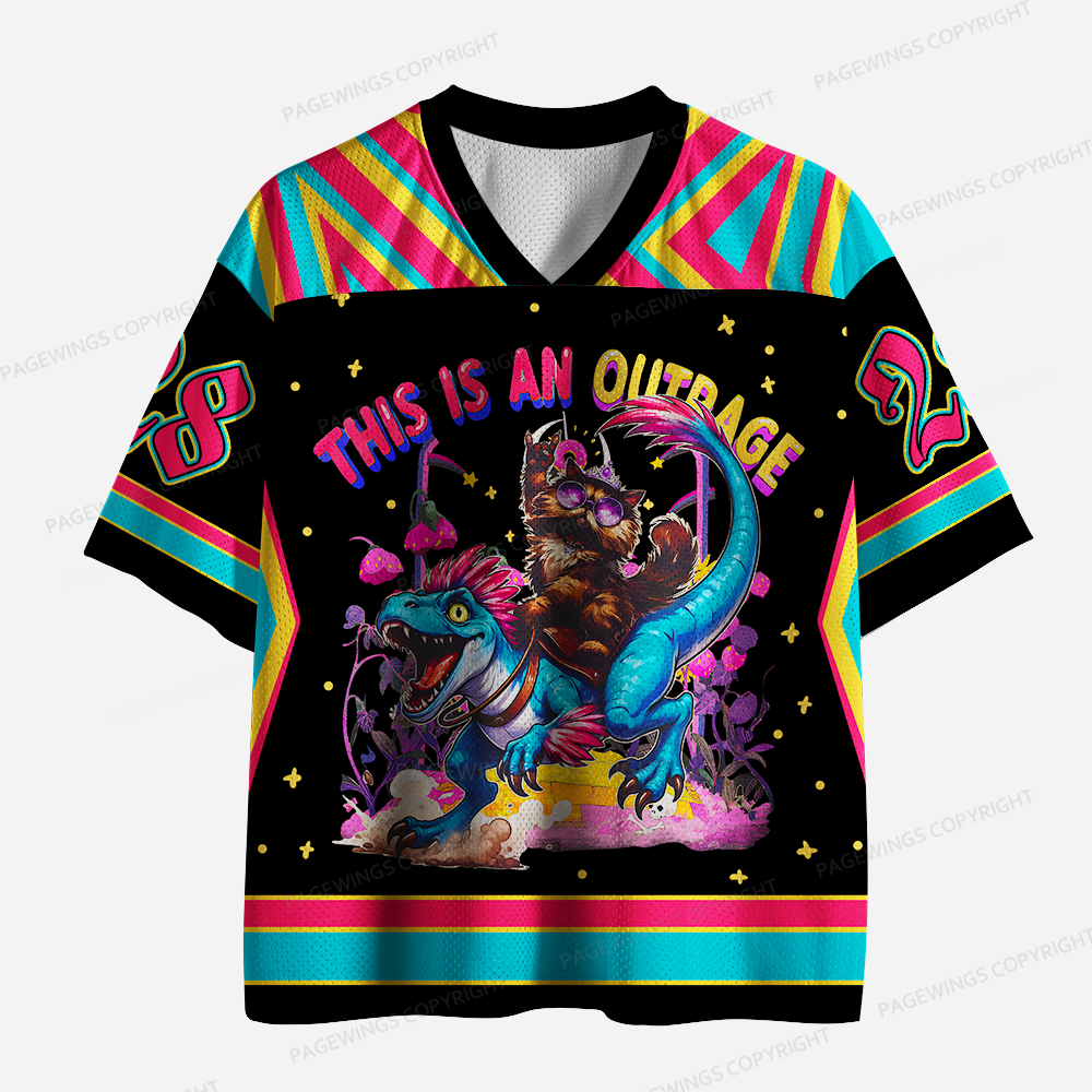 Pagewings This Is An Outrage Unisex Mesh Jersey