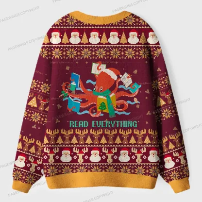 Pagewings Read Everything Unisex Ugly Cardigan Sweaters