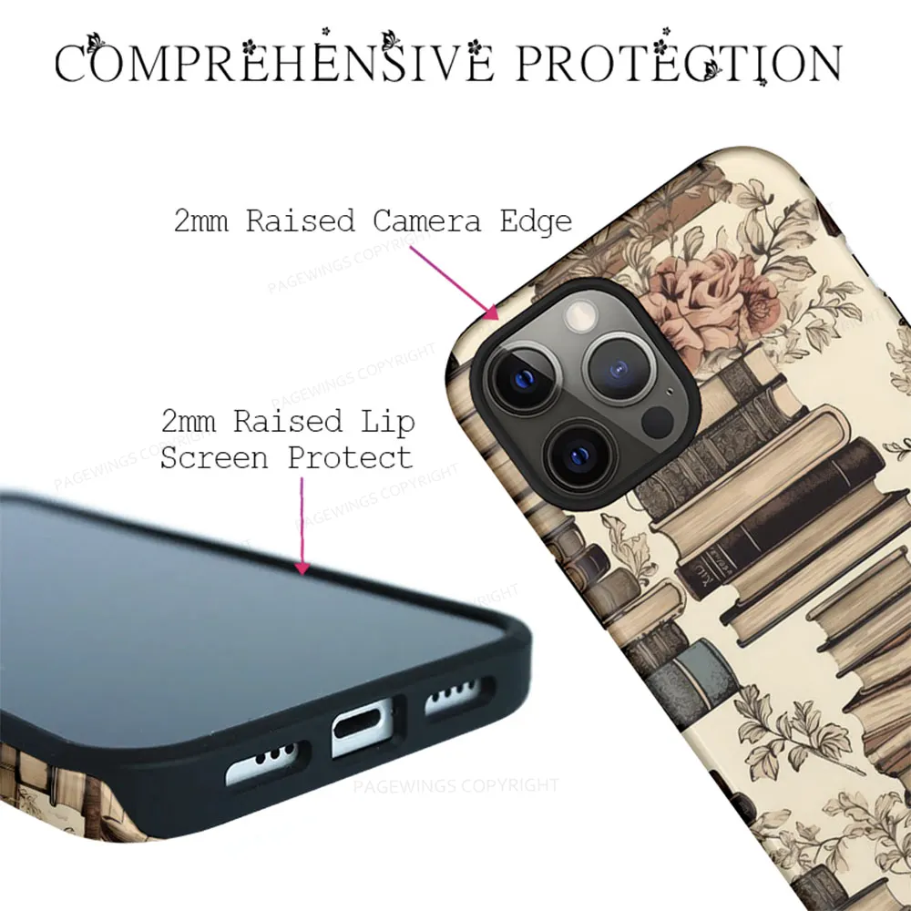 Pagewings Read Books Be Kind Stay Weird Phone Case