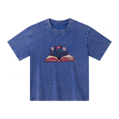 Pagewings Booktrovert Definition Funny Book Lover Unisex Kids Washed T-shirt