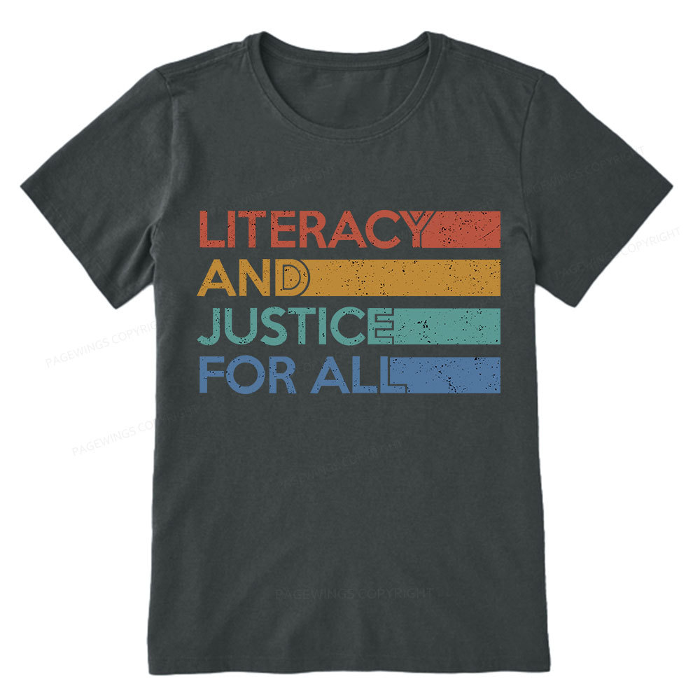 Pagewing Literacy and Justice For All Unisex Classic T-shirt