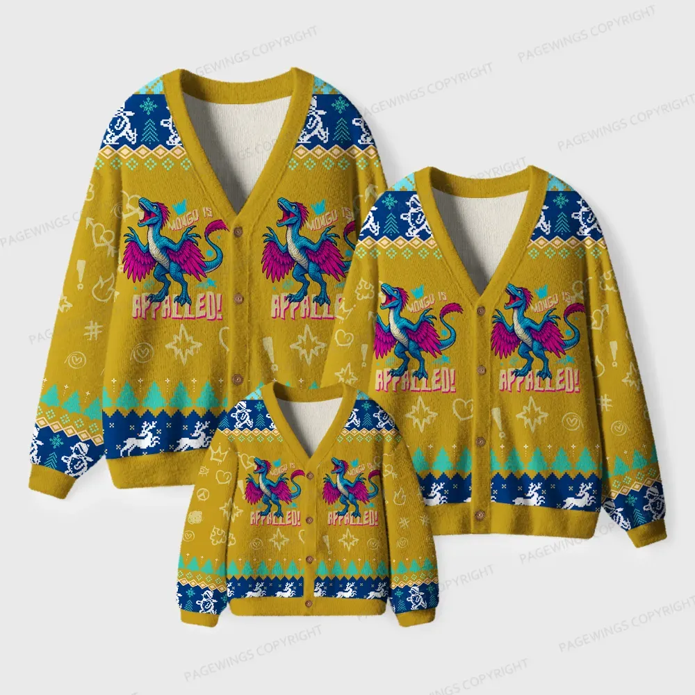 Pagewings Affiliated Reading Dragon Unisex Ugly Cardigan Sweaters