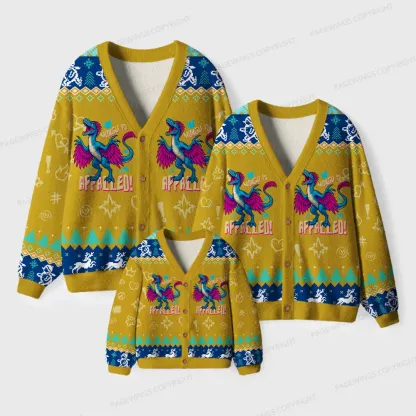 Pagewings Affiliated Reading Dragon Unisex Ugly Cardigan Sweaters
