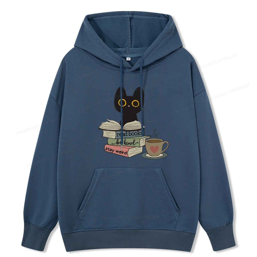 Pagewings Read Books Be Kind Stay Weird Unisex Classic Hoodie