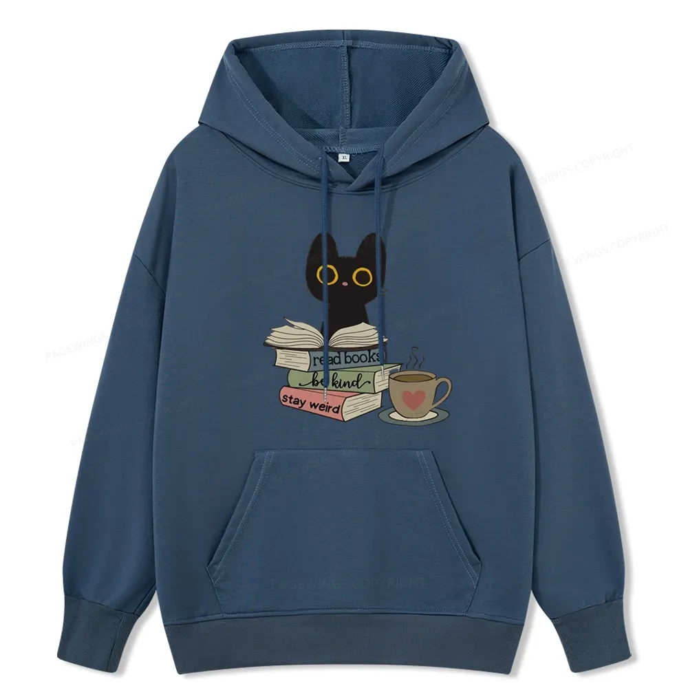 Pagewings Read Books Be Kind Stay Weird Unisex Classic Hoodie