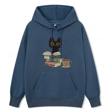 Pagewings Read Books Be Kind Stay Weird Unisex Classic Hoodie