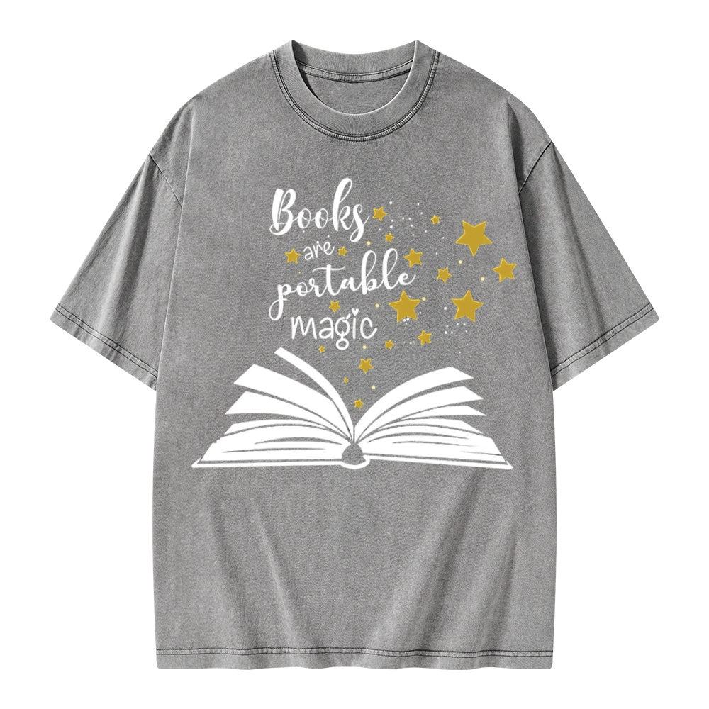 Pagewings Book Are Portable Magic Unisex Washed T-shirt