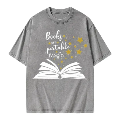Pagewings Book Are Portable Magic Unisex Washed T-shirt