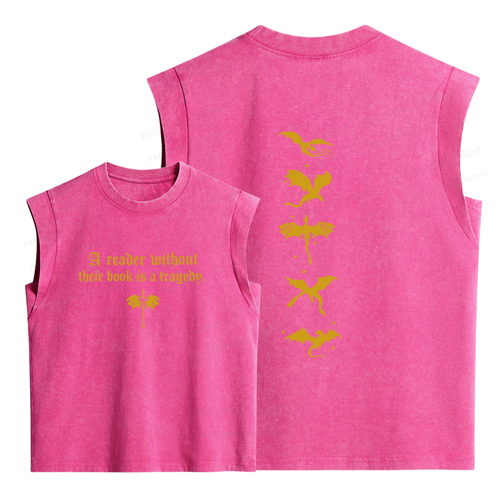Pagewings Reader Without Their Book Women's Washed Tank Top