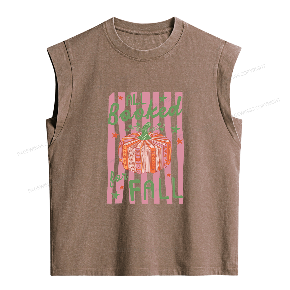 Pagewings All Booked for Fall Women's Washed Tank Top