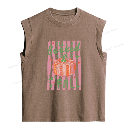Pagewings All Booked for Fall Women's Washed Tank Top