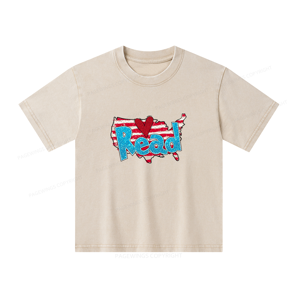 Pagewings Reading Day Shirt Unisex Kids Washed T-shirt