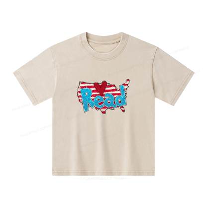 Pagewings Reading Day Shirt Unisex Kids Washed T-shirt