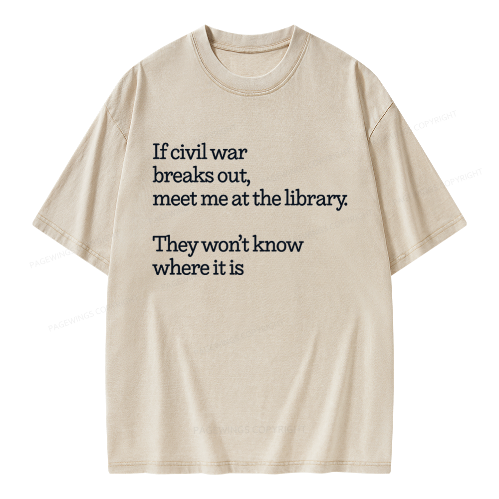 Pagewings Read Banned Books Unisex Washed T-shirt