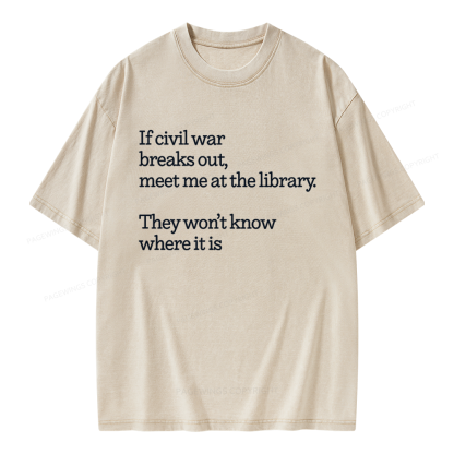 Pagewings Read Banned Books Unisex Washed T-shirt