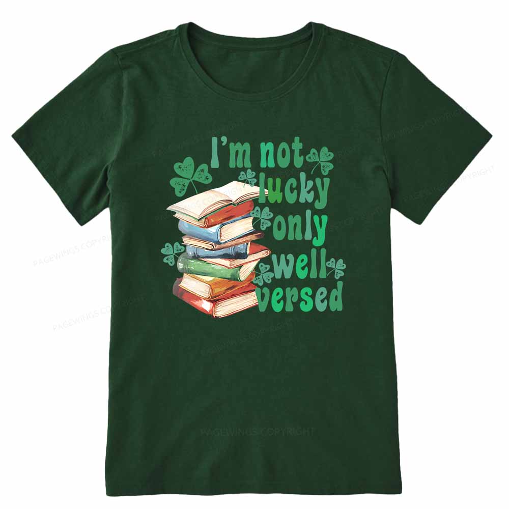 Pagewings St Patty Day Trendy Retro Book Shamrock Shirt Unisex Classic T-shirt