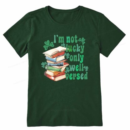 Pagewings St Patty Day Trendy Retro Book Shamrock Shirt Unisex Classic T-shirt