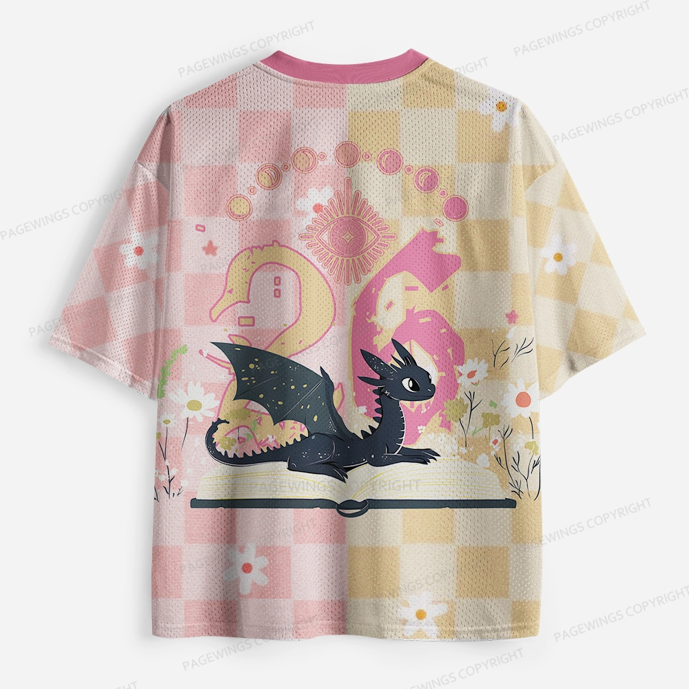 Pagewings Book Dragon Unisex Mesh Jersey