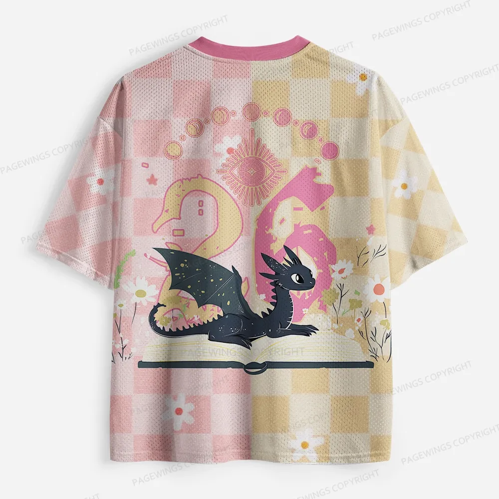 Pagewings Book Dragon Unisex Mesh Jersey